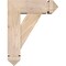 Ekena Millwork Traditional Arts and Crafts Smooth Bracket w/ Offset Brace, Douglas Fir, 5 1/2"W x 14"D x 18"H BKT0604X14X18TRA03SDF - alternate 2